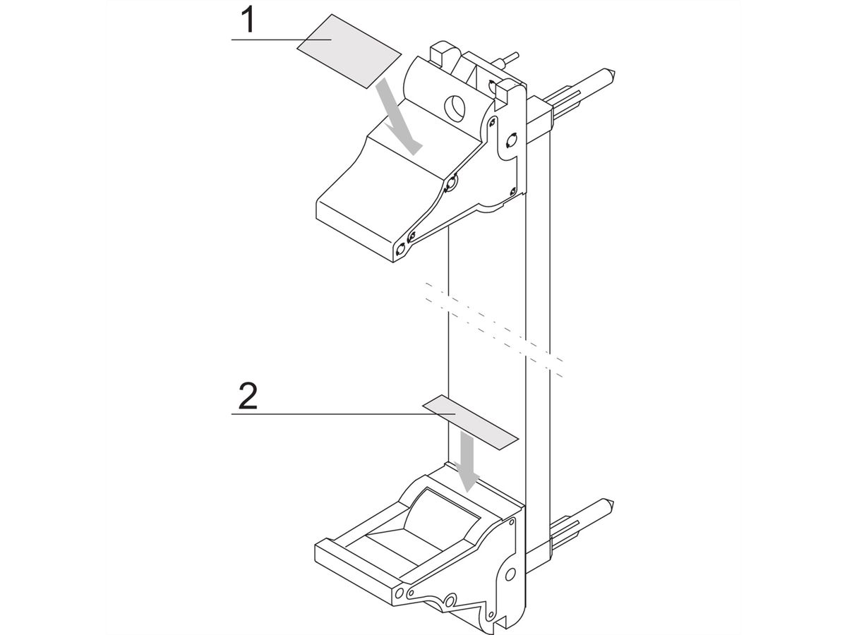 SCHROFF Plug-In Unit Bande d'étiquettes pour poignée IEL, IET, feuille avec  210 pièces, 19 x 9,5 mm - SECOMP AG