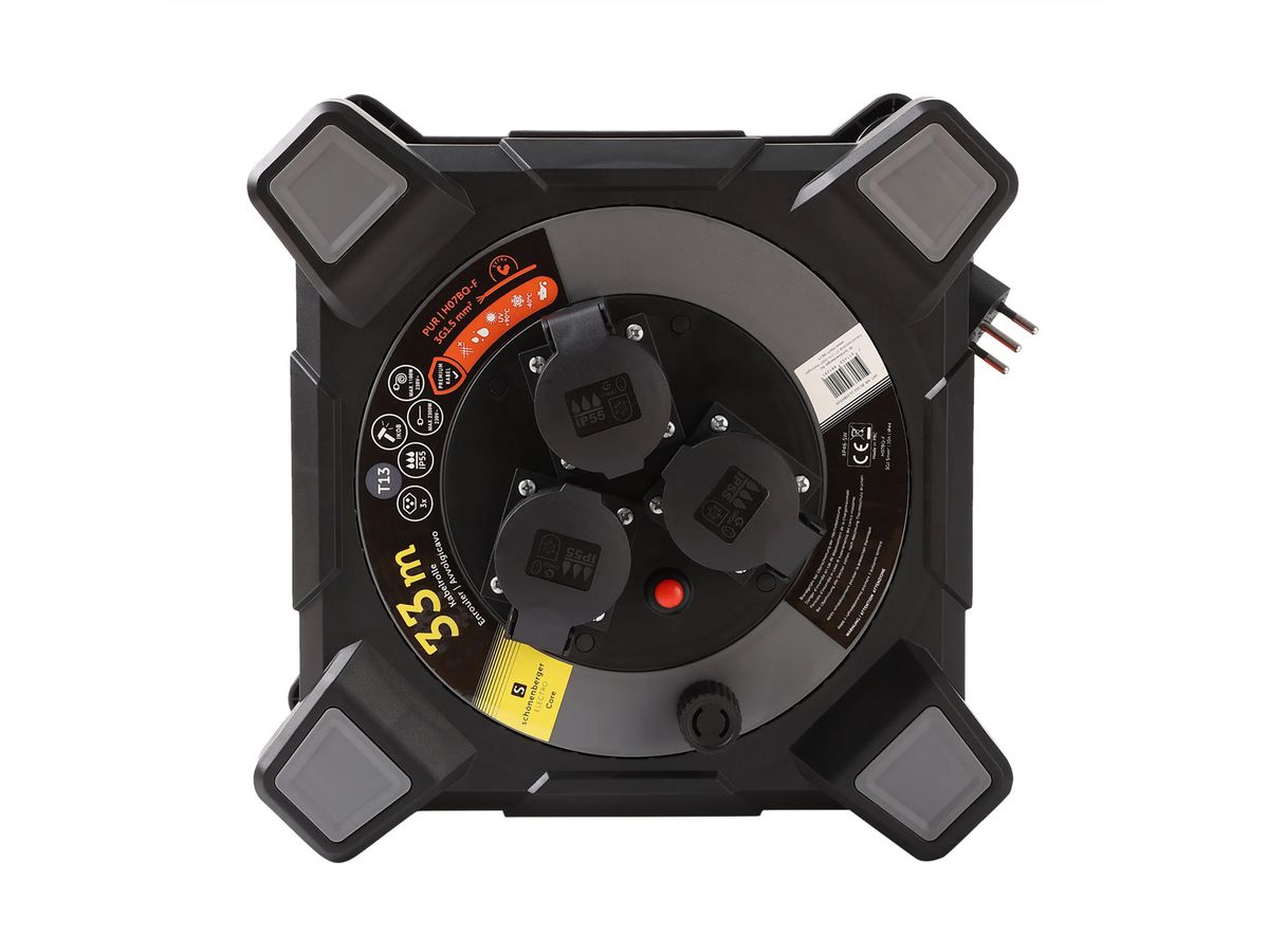 Kabelbox Kunststoff 3xT13, EPR-PUR H07BQ-F 3G1.5mm2,33m,IK08  , orange