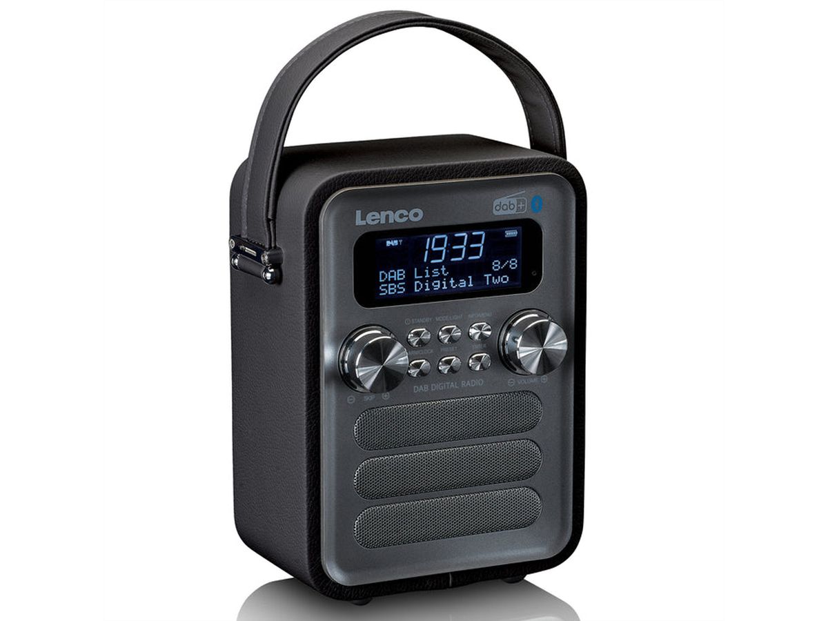 Lenco DAB+ Radio PDR-051BKSI, BT, USB, SD, RC, aufladbare batterie
