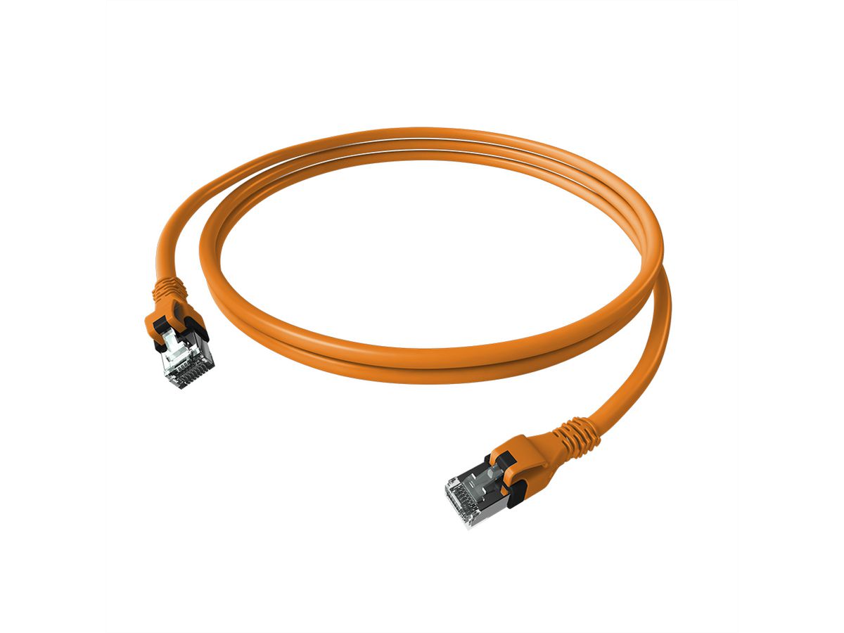 Cordon EasyLan DualBoot PushPull IP20, Cat.6A (Classe EA), S/FTP, orange, 10 m