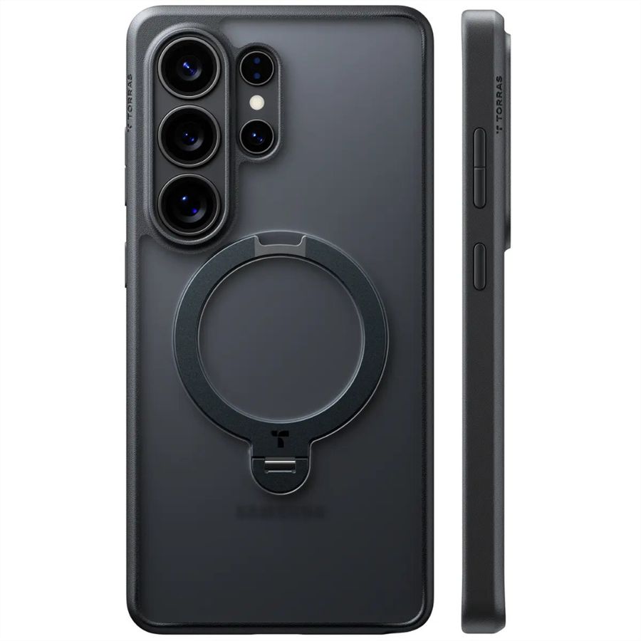 Torras Ostand 360° Spin Case, Galaxy S26 Ultra, noir