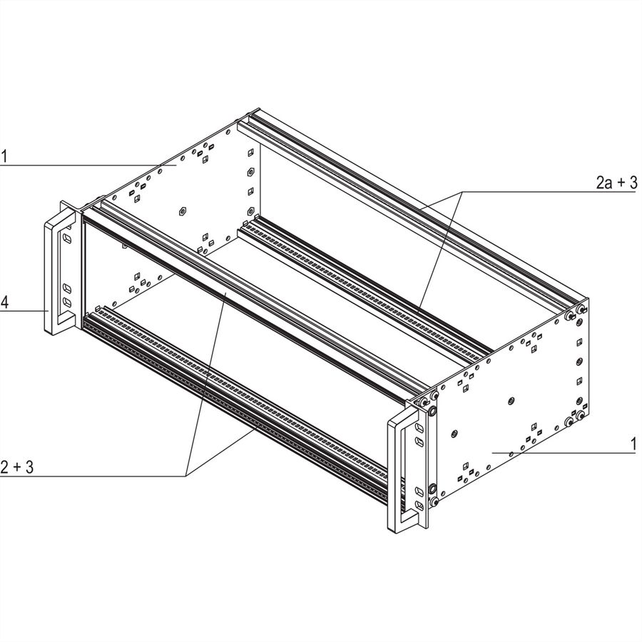 SCHROFF Bausatz, EN 50155, ungeschirmt - BGTR PRO 3HE84TE235T UNGESCH