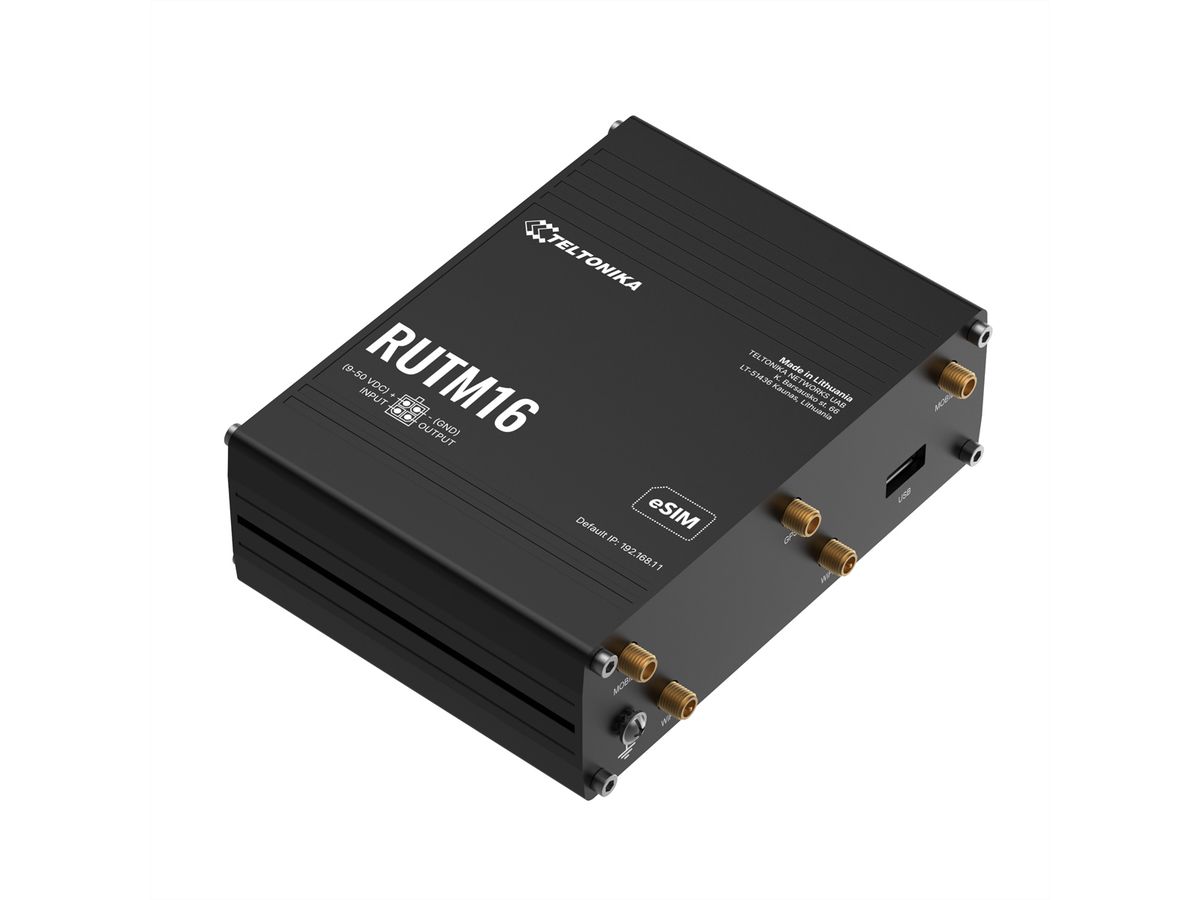 TELTONIKA RUTM16 eSIM CAT6 LTE Router