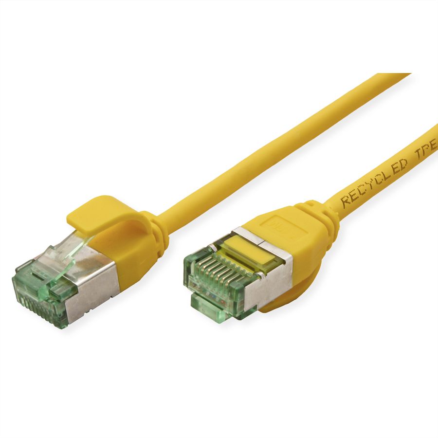 ROLINE RM U/FTP DataCenter Patchkabel Cat.6A (Class EA), slim, gelb, 1 m