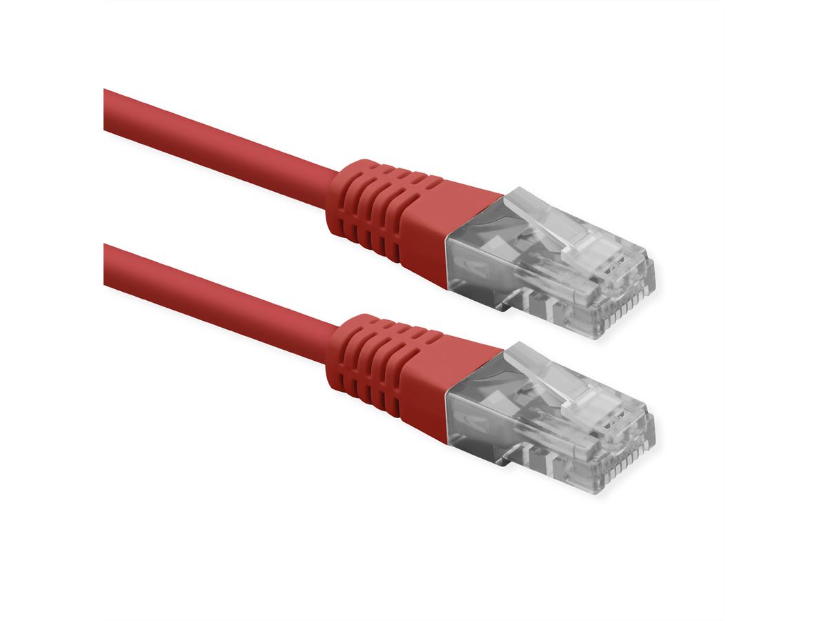 ROLINE Cordon Cat.6 (Classe E), UTP, PoE, rouge, 5 m