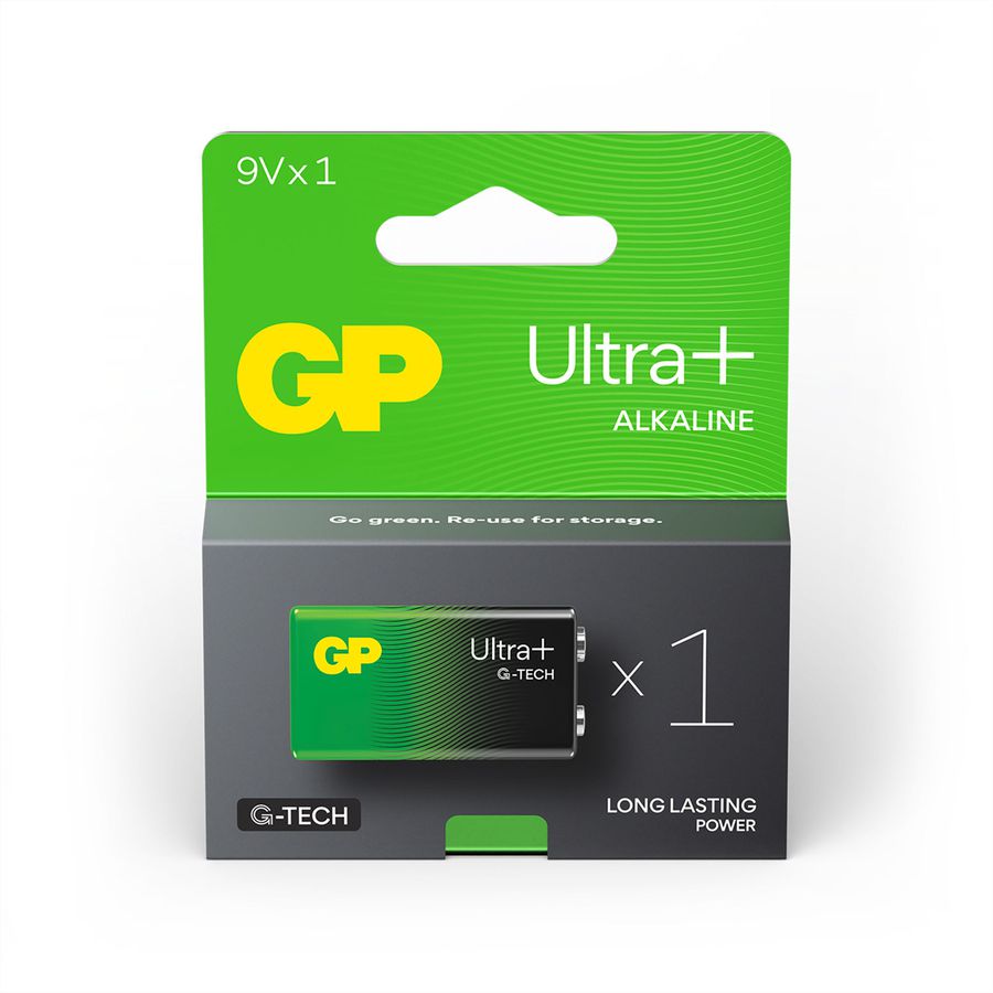 GP Batteries Ultra+ Alkaline 9V Block 1x
