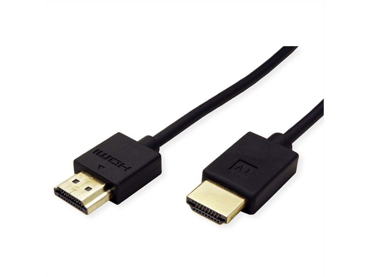 ROLINE Câble HDMI Ultra HD avec Ethernet, 4K, actif, M/M, noir, 3 m