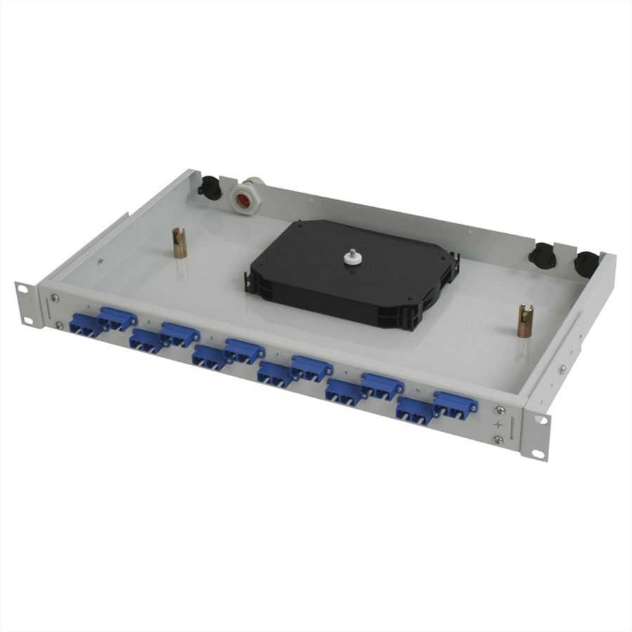 TELEGÄRTNER 19"-LWL-Gehäuse 1 HE, 24x E2000/APC
