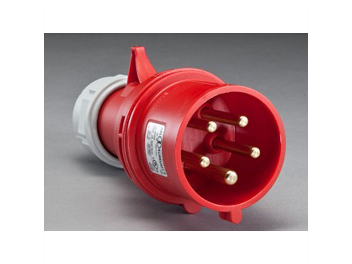 BACHMANN BN0500 19" PDU 1HE 24xC13 6x Schutzkontakt, Leistungsmessung, Anschluss CEE 3x 16A, rot