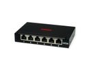 ROLINE Mini-Patchpanel, Cat.6A (Class EA), 6x RJ45, 0,5HE, geschirmt, schwarz
