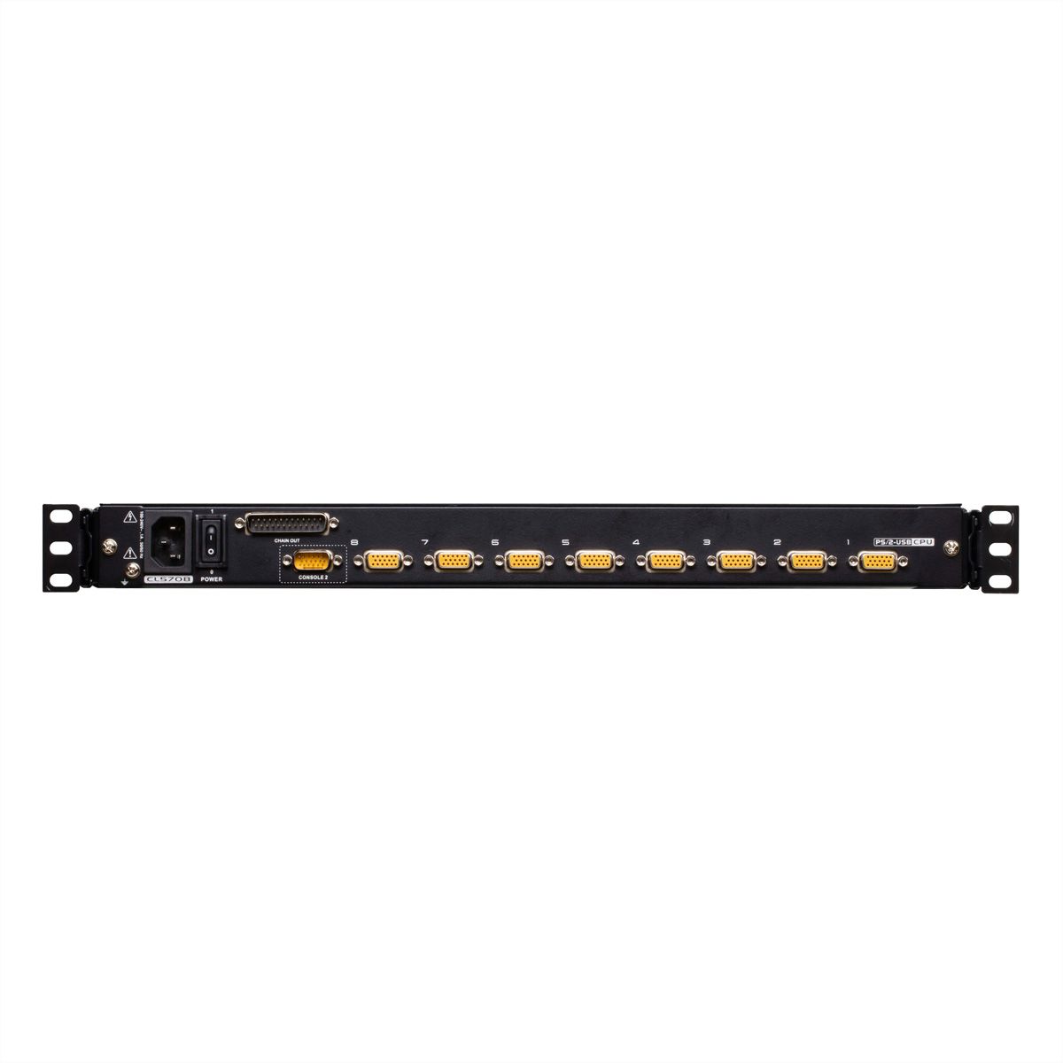 ATEN CL5708MW 43cm wide LCD KVM Switch, USB-PS/2,VGA, 8 Port, FR-Layout