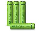 GP Batteries RECYKO+, HR03, 4x AAA, Micro, Akkus, 950mAh
