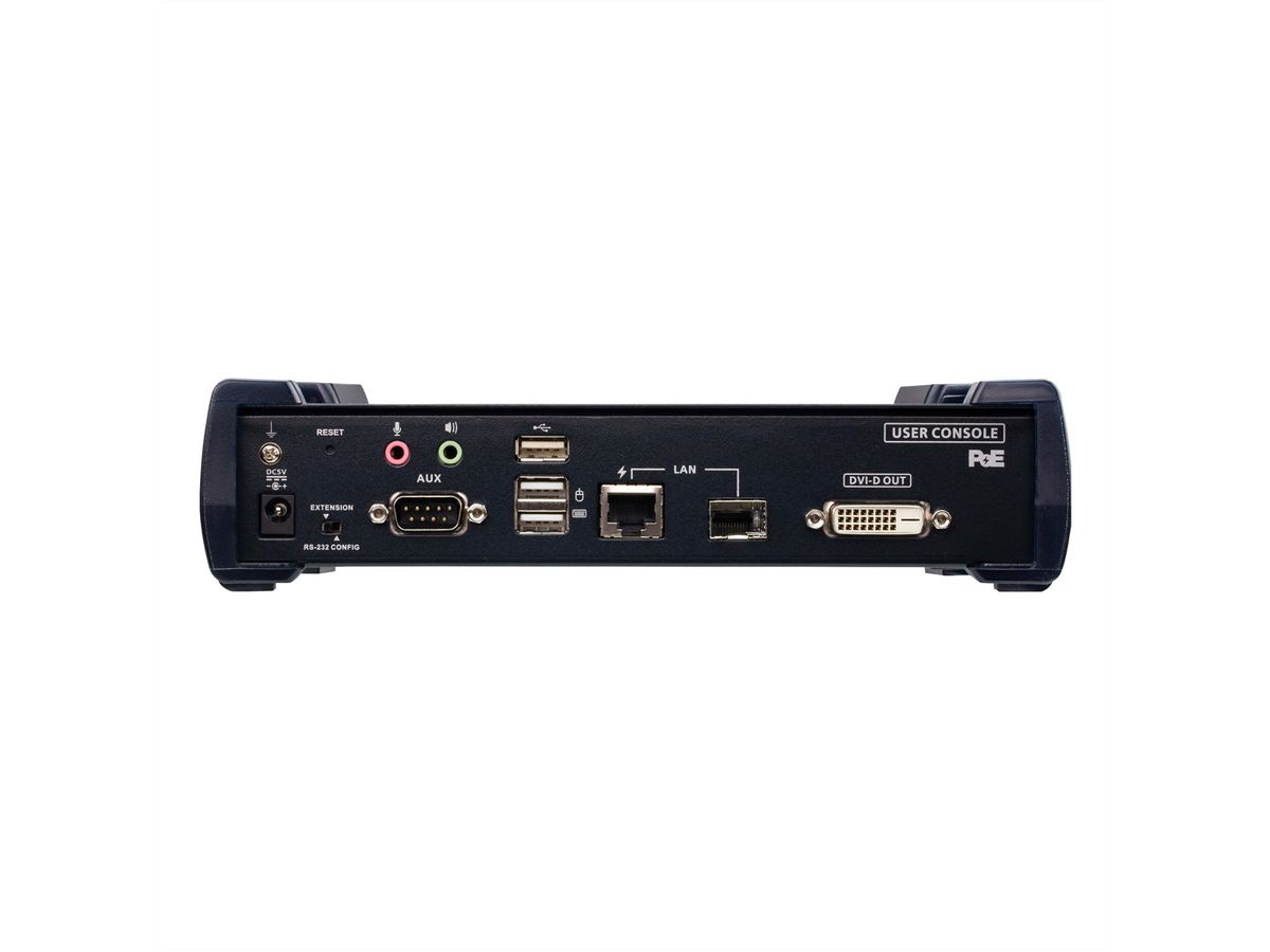 ATEN KE6912R Système d'extension KVM 2K DVI-D Dual Link sur IP avec PoE, récepteur