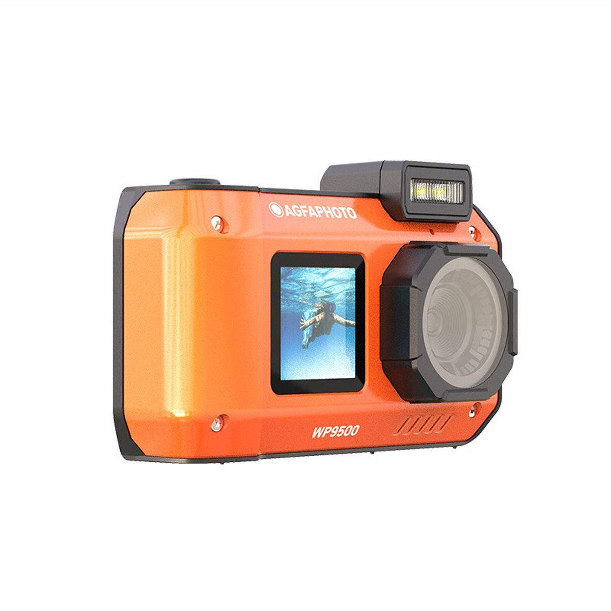 Agfa WP9500 Compact Digital Camera, Orange, Waterproof