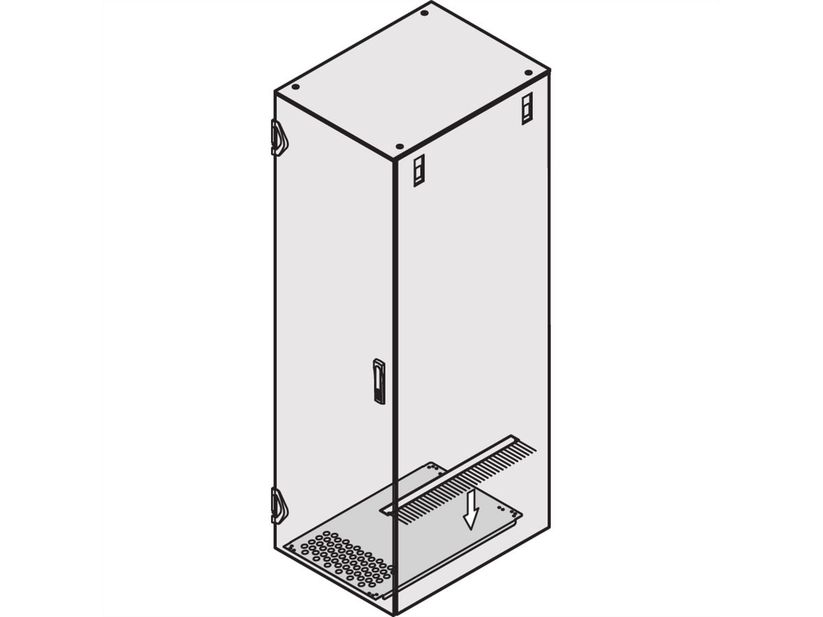 SCHROFF Bürstenleiste für Bodenblech - BUERST.LEISTE F. 900T BOD.BL.