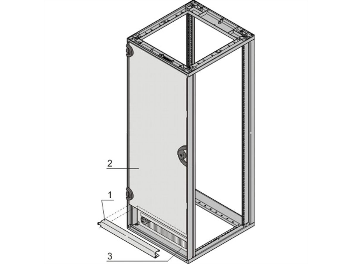 SCHROFF Türlagerwinkel für verkürzte Türen - TUERLAGERWINKEL 33MM 7021