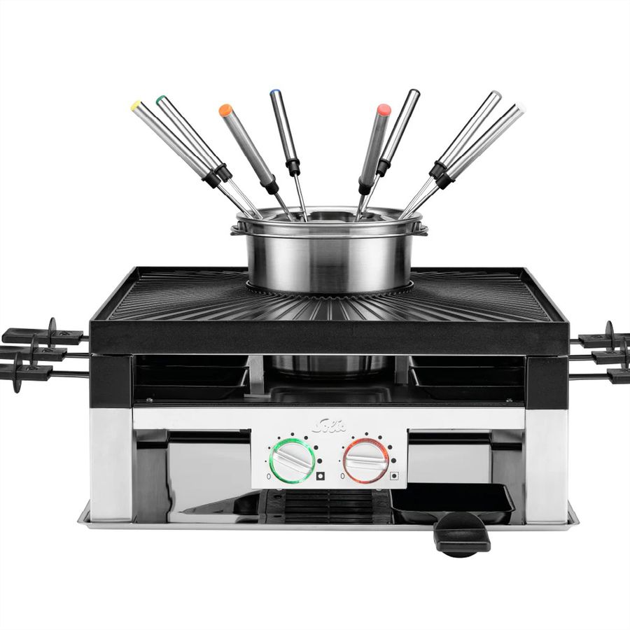 Barbecue combiné Solis 3 en 1, argent
