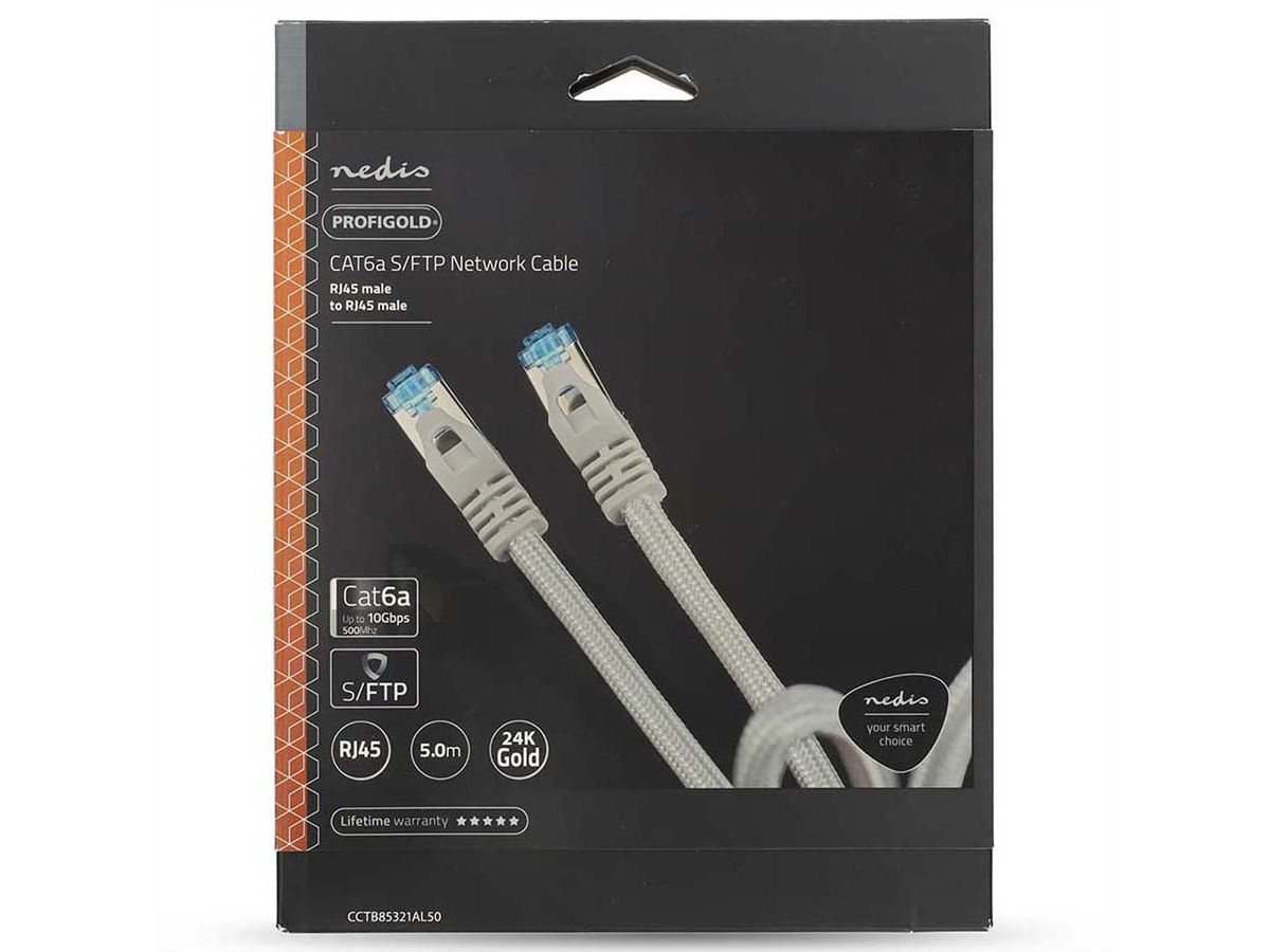 Nedis Cordon réseau S/FTP Cat.6A, blanc, 10m