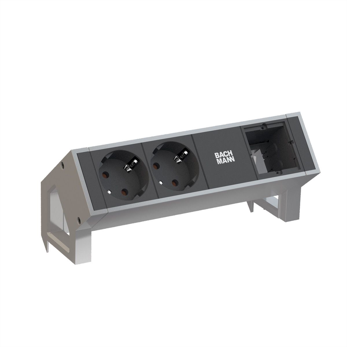 BACHMANN DESK2 2x Schutzkontakt 1x ABD GST18 Inox