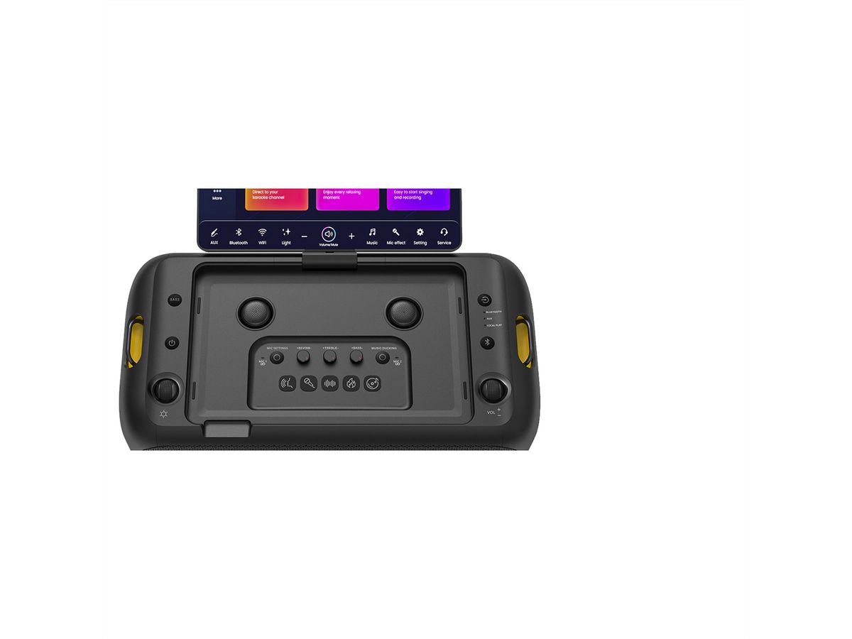 **DEMO** Ikarao Karaokebox Break X1 13" Screen , 2 Mikrofone, 800W max, BT/AUX/USB/SD