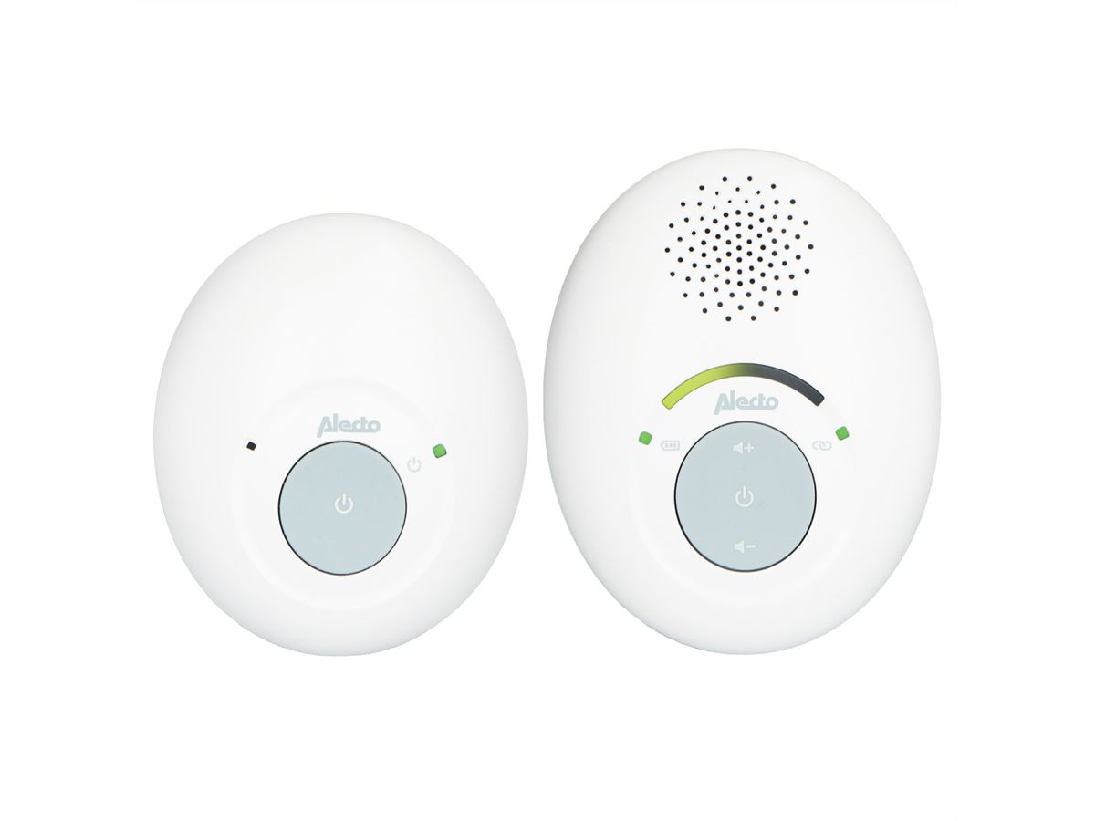 Babyphone DECT Alecto DBX110 avec mode ECO complet, blanc/bleu