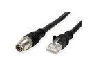 METZ CONNECT Verbindungsleitung M12 ST-RJ45 ST, 4-polig X-kodiert, schwarz, 5 m