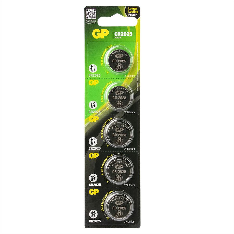 GP Batteries Lithium CR2025 5x 3V Knopfzelle