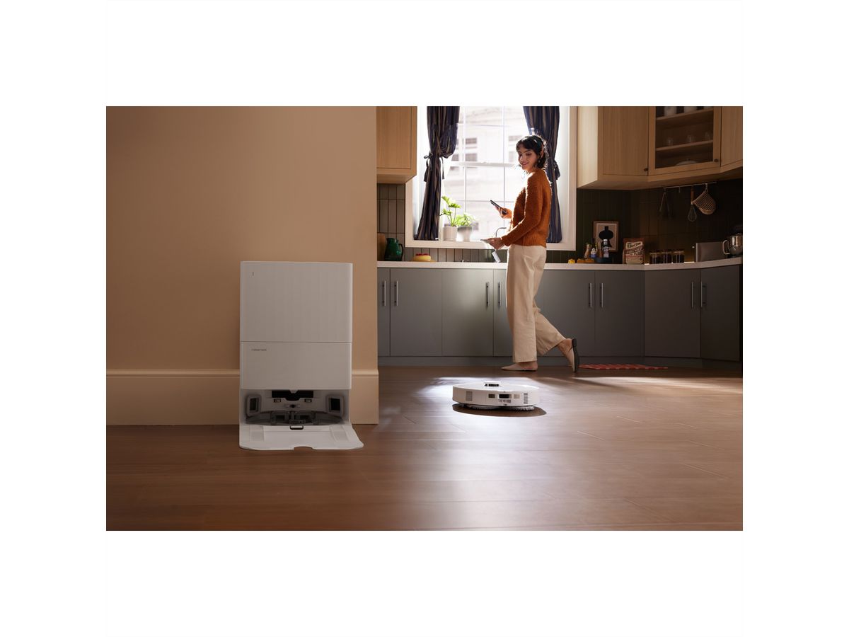 Roborock Aspirateur Qrevo S ProX blanc, Robot aspirateur/balayeur