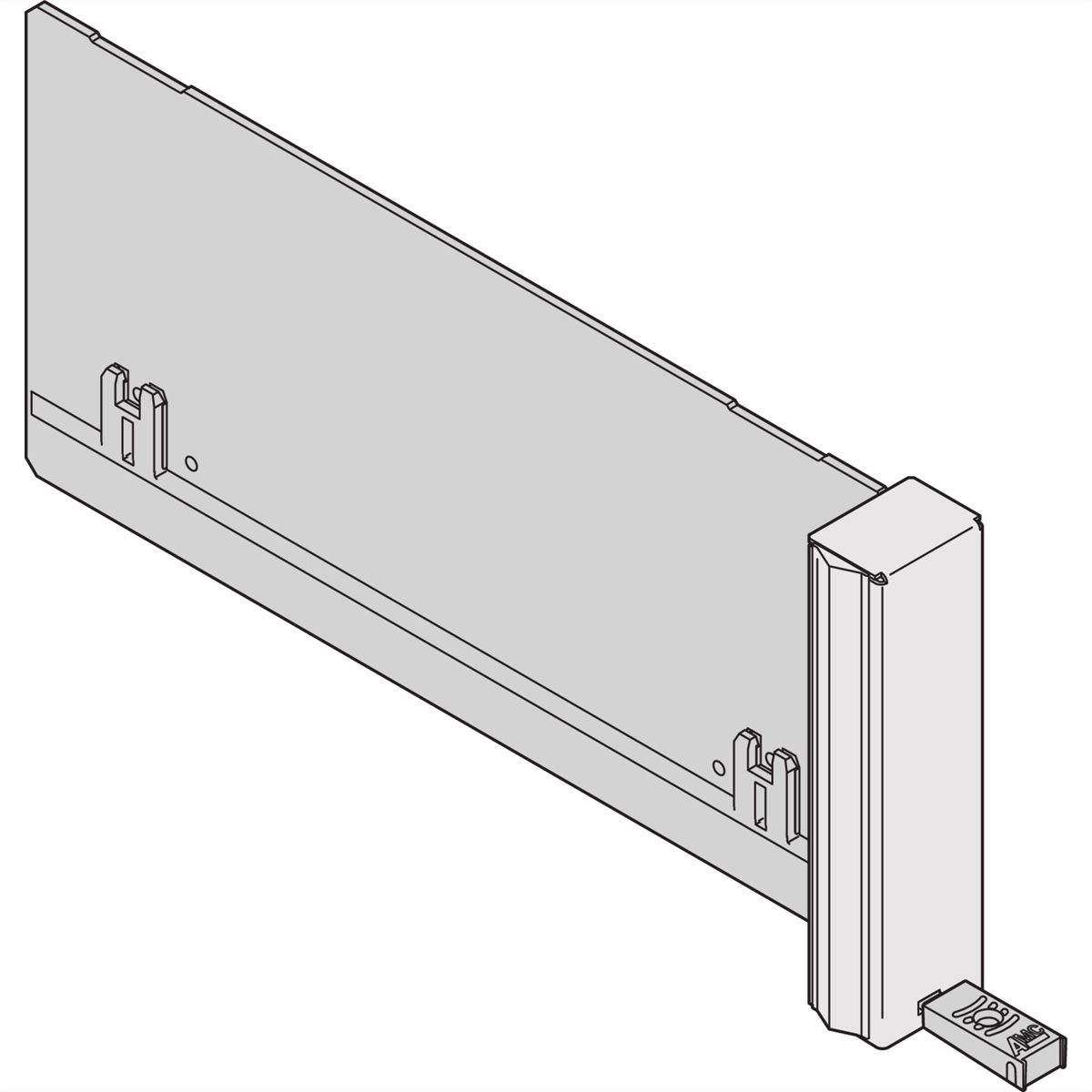 SCHROFF AMC Filler Module ECO avec poignée fixe, double Mid-Size