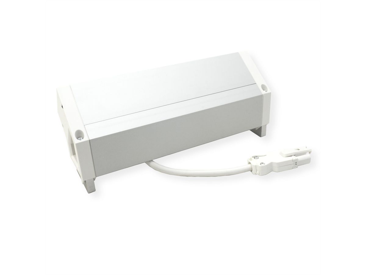 BACHMANN DESK2 ALU WHITE 2xUTE 1xUSB A/C 22W 1xSchalter 0,2m