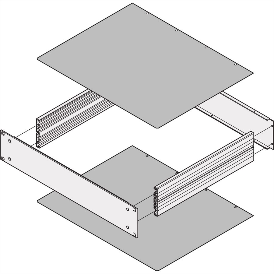 SCHROFF Abdeckbleche - ABDECKBLECH 220T GESCHLOSSEN
