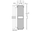 Unité enfichable de type cadre SCHROFF, panneau arrière, lisse, 6 U, 21 HP