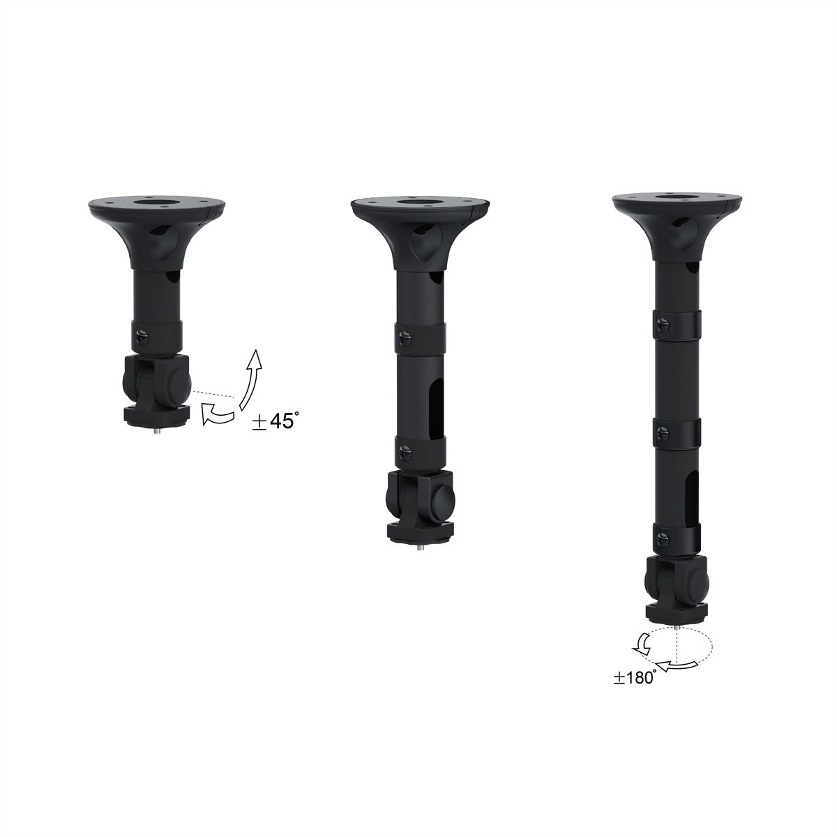 ROLINE Support projecteur sous plafond, réglable, jusqu'à 3 kg