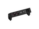 BACHMANN DESK2 2x contact de protection 1x chargeur USB 1x ABD, noir