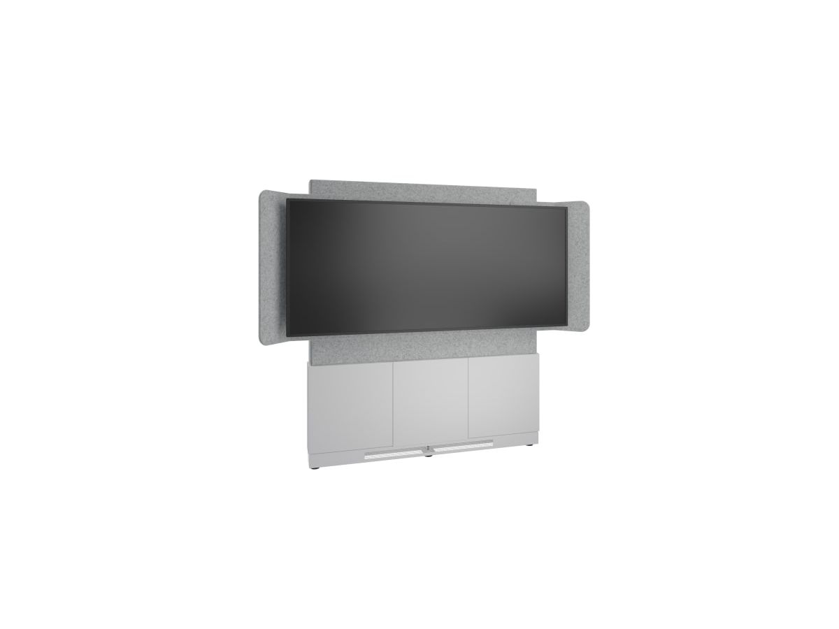 Middle Atlantic Products FM-DS-6675FW-KD8W support pour téléviseur 2,06 m (81") Gris, Argent, Blanc
