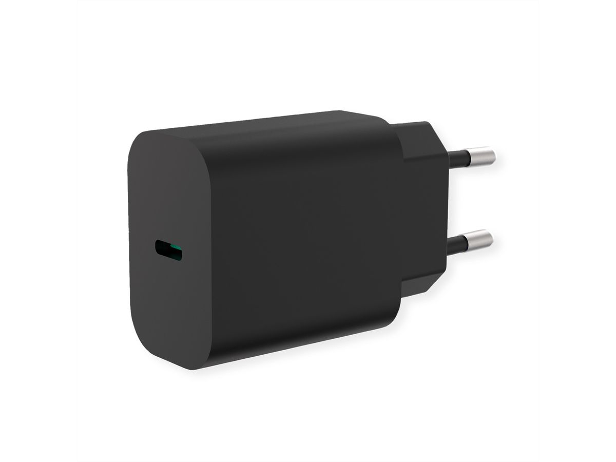 VALUE USB Charger mit Euro-Stecker, 1 Port Typ C (QC3.0), 20W