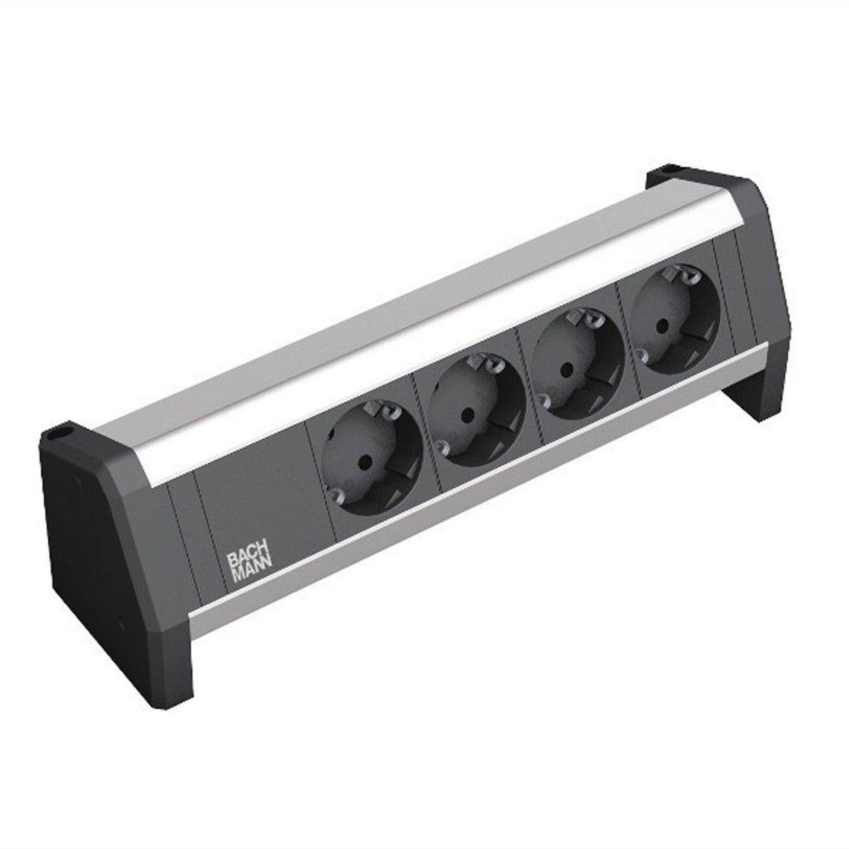 BACHMANN 4x2P+T allemand avec câble fixe 3m, noir, 3 m