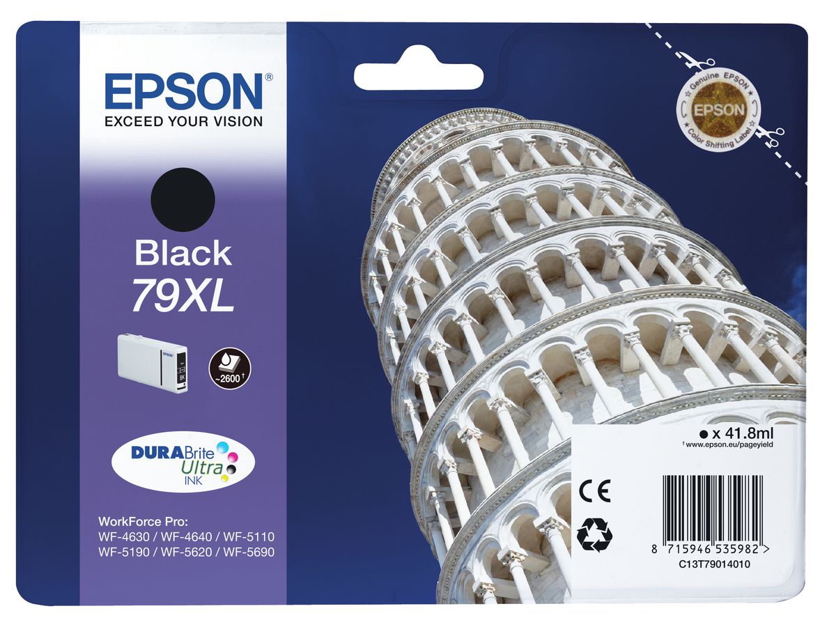 Epson Encre Noire "Tour de Pise" XL (2 600 p)