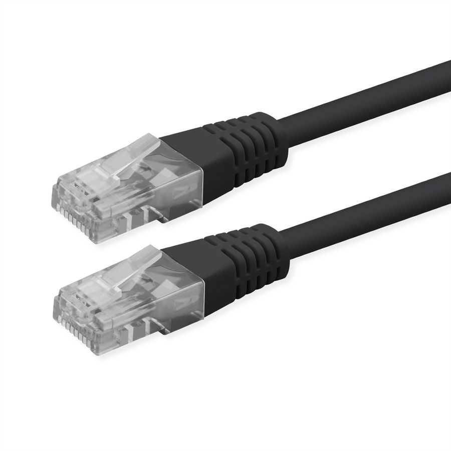 ROLINE Cordon Cat.6 (Classe E), UTP, PoE, noir, 2 m