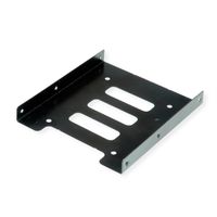 ROLINE Adaptateur de montage HDD/SSD 3.5" pour 1x HDD/SSD 2.5", métal, noir, noir
