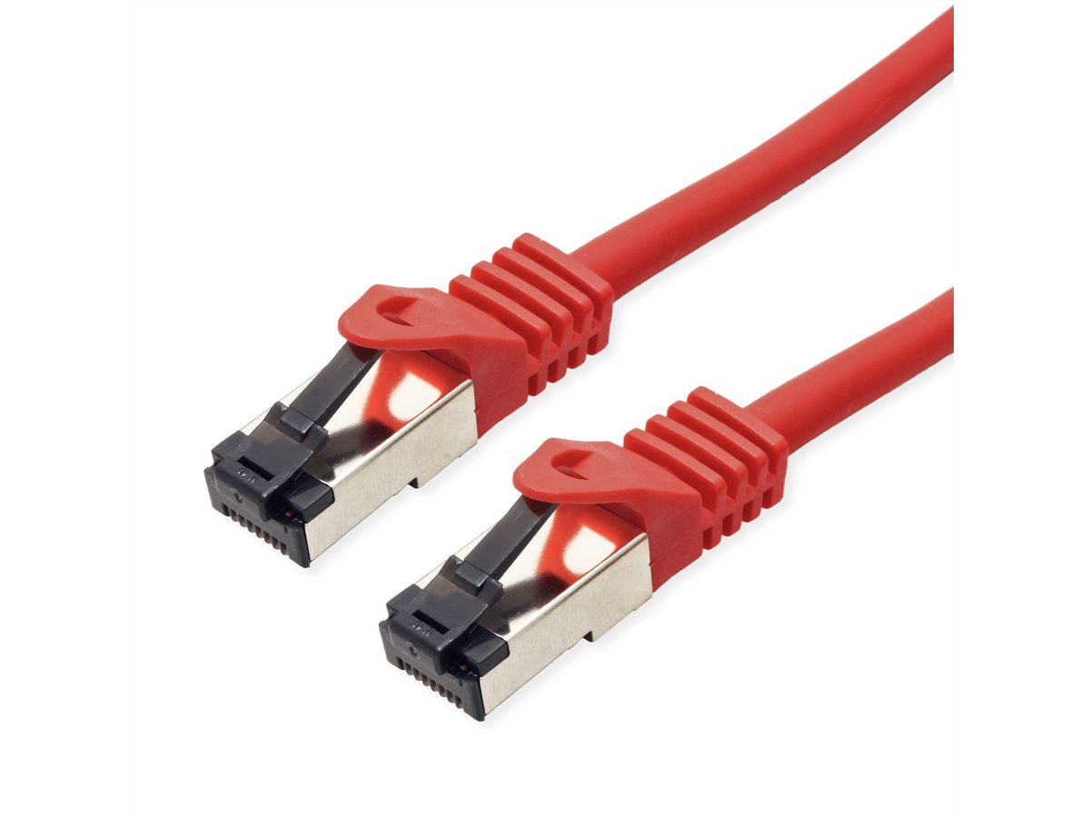 VALUE S/FTP-(PiMF-) Patchkabel Cat.8 (Class I), LSOH, PoE, Litzendraht, rot, 3 m