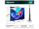 Hisense TV 65A6S 65", 4K, 60Hz, 300 Nits