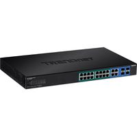 TRENDnet TPE-1620WSF 20-Port POE+ Switch Gigabit Web Smart, 2x SFP, 16x PoE+ (370W)