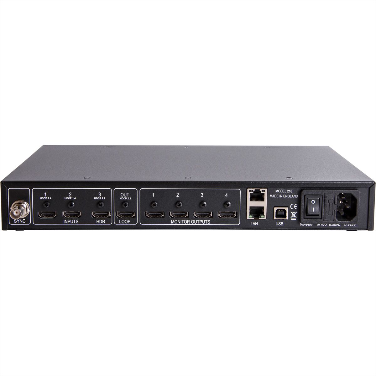 Datapath 4K 60Hz HDR Display Controller, HDCP und Durchschleifung-HDMI Ausgänge, schwarz