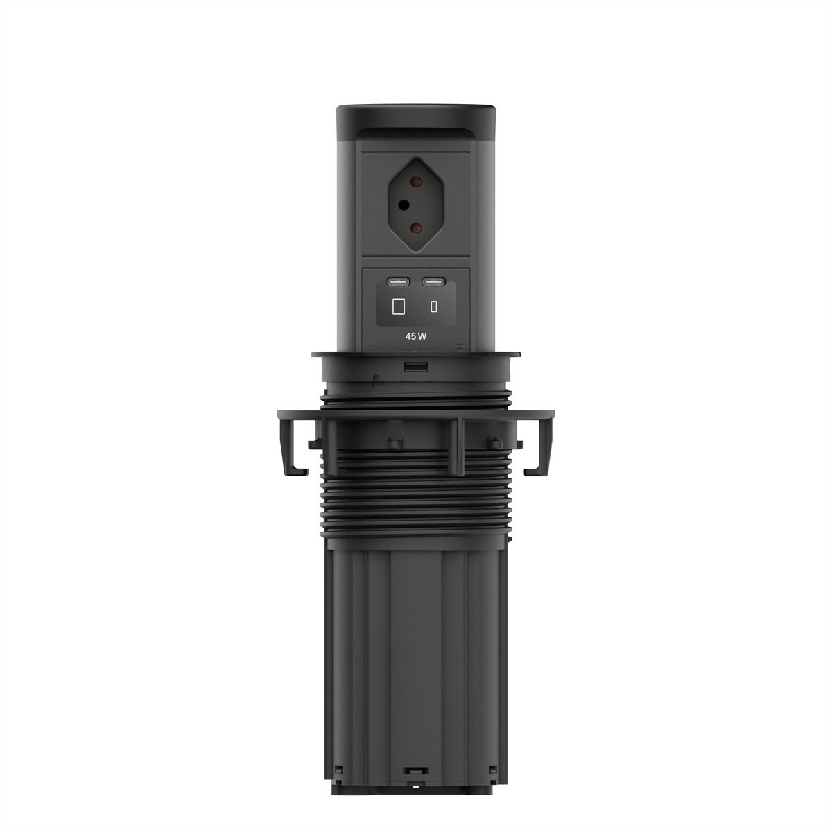 BACHMANN ELEVATOR2 1xCH T13, 1xUSB C/C 45W RAL9005 0,5m ISV
