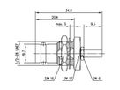 TELEGÄRTNER Douille de câble BNC 50 ohms, pour sertissage RG-316/U
