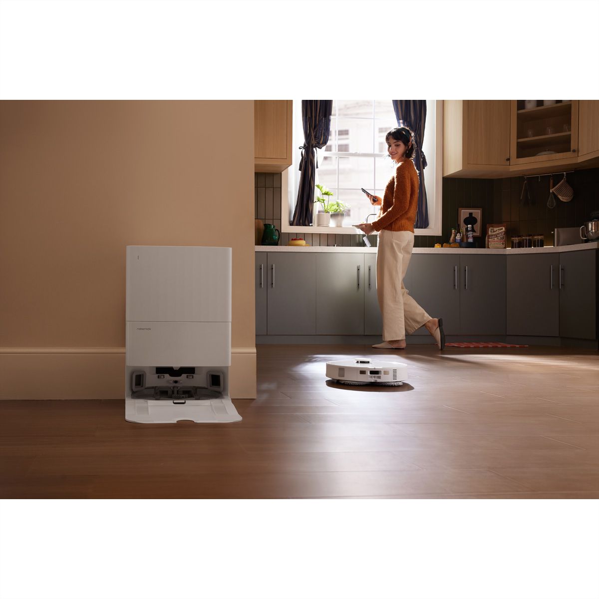 Roborock Aspirateur Qrevo S ProX blanc, Robot aspirateur/balayeur