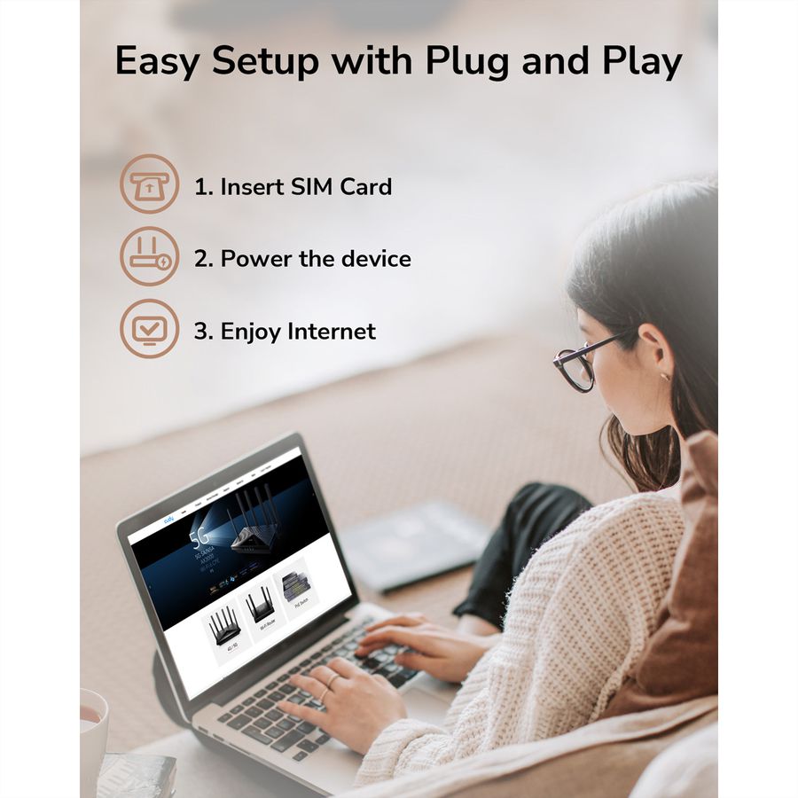 CUDY LT400 N300 Routeur WiFi 4G LTE, Cat4