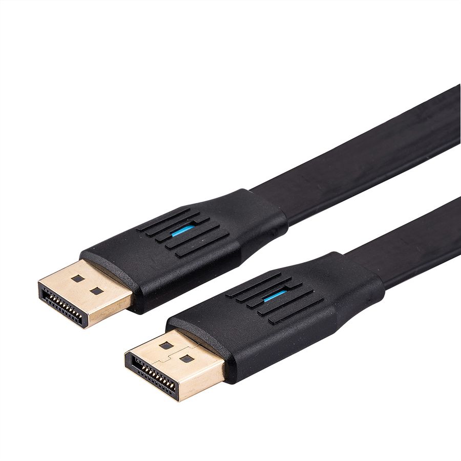 VALUE DisplayPort Kabel, v1.4, flach, DP ST/ST, schwarz, 5 m