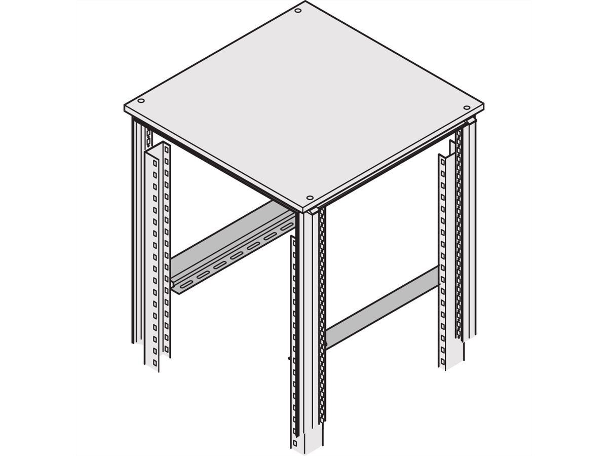 SCHROFF Rail coulissant Eurorack, 25 kg, 700D, 1 paire
